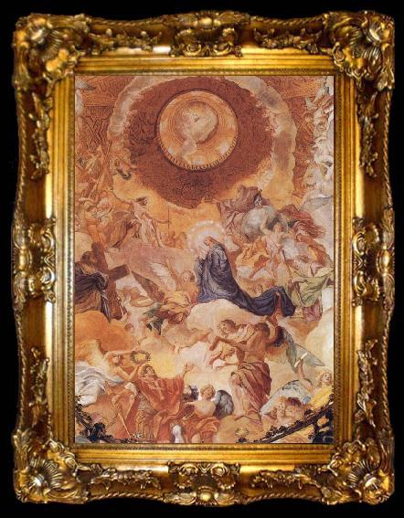 framed  ASAM, Cosmas Damian St Georg worshipping Christ and th Viirgin, ta009-2
